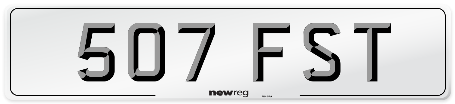 507 FST Number Plate from New Reg